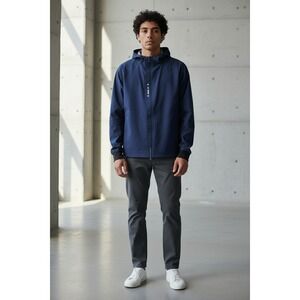 G/FORE Repeller Waterproof Hooded Jacket, Navy Color, Size M, Style G4MF19O06